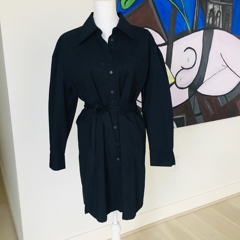 MNG MANGO SHIRT-DRESS COTTON OVERSIZE SIZE M